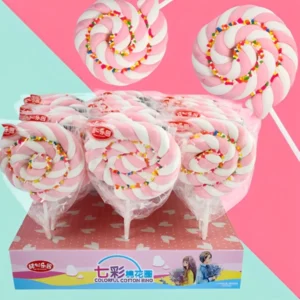 Flat Twist Marshmallow lollipop