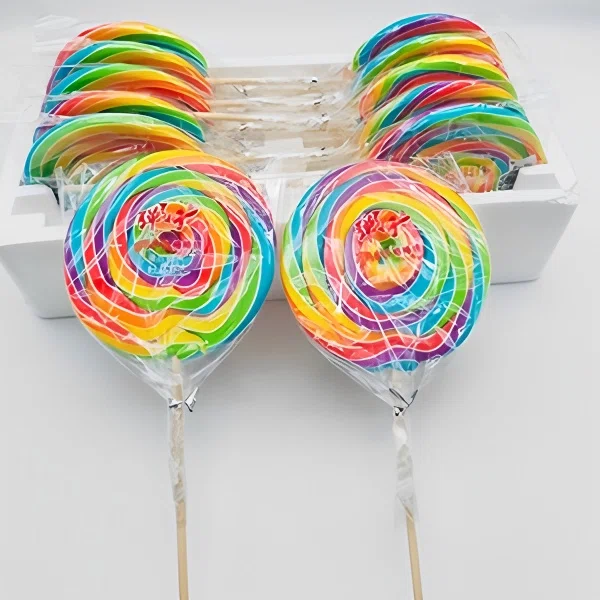 Giant Spiral Rainbow Lollipop